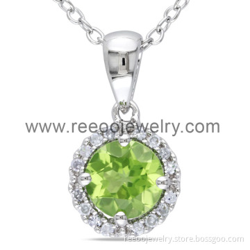 925 Sterling Silver Agate Pendant Necklace, 925 Silver Charm Pendant Necklace
